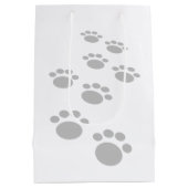 Dog's Pawprint Trail Medium Cadeauzakje (Achterkant)