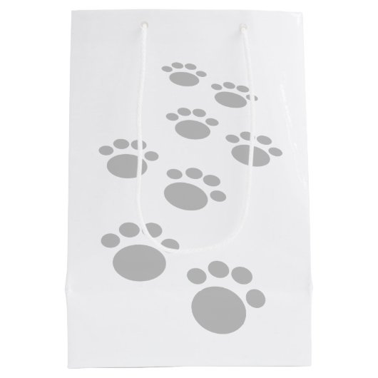 Dog's Pawprint Trail Medium Cadeauzakje (Achterkant)