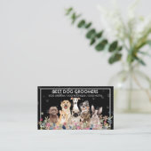 Dogs Paws Lijst Flowers Visitekaartje (Staand voorkant)