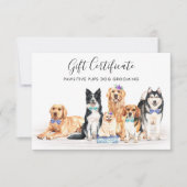 Dogs Pet Care Dog Trainer Groomer Cadeaubon (Voorkant)