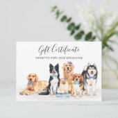 Dogs Pet Care Dog Trainer Groomer Cadeaubon (Staand voorkant)