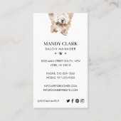 Dogs Pet Care Grooming & Salon Visitekaartje (Achterkant)