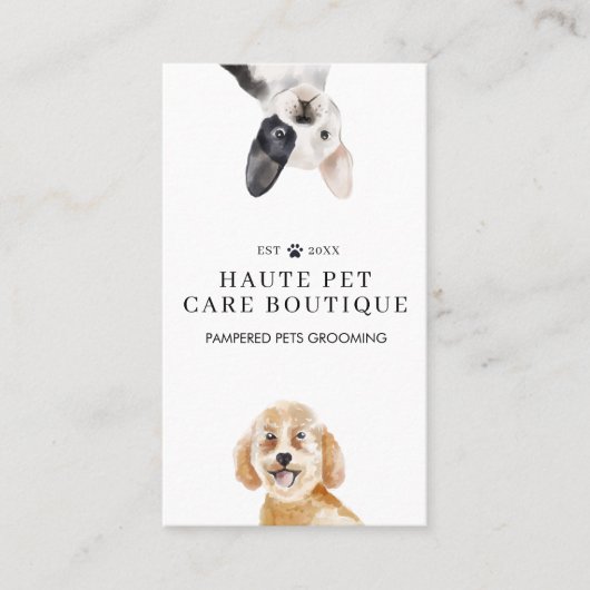 Dogs Pet Care Grooming & Salon Visitekaartje (Voorkant)