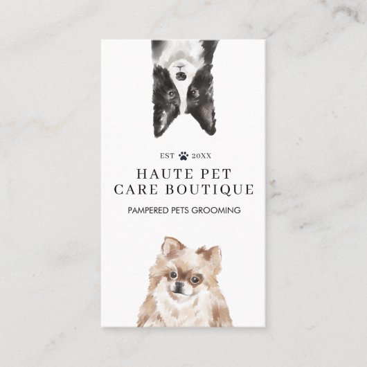 Dogs Pet Care Grooming & Salon Visitekaartje (Voorkant)