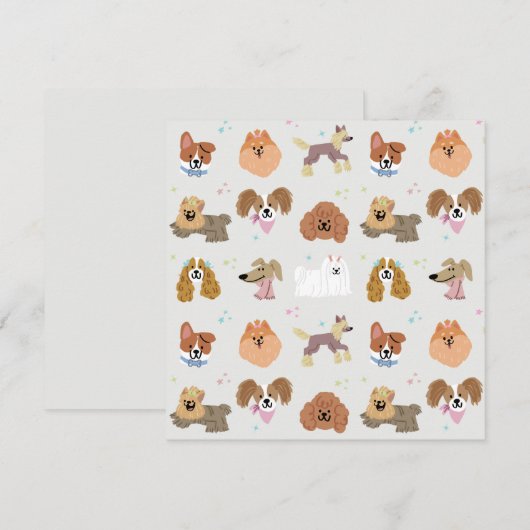 Dogs Pets Kinder briefpapier Kaart (Voorkant / Achterkant)