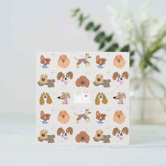 Dogs Pets Kinder briefpapier Kaart (Staand voorkant)