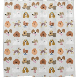 Dogs Pets Kinder Douchegordijn