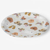 Dogs Pets Kinder Partij Papieren Bordje (Gekanteld)