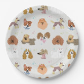 Dogs Pets Kinder Partij Papieren Bordje (Voorkant)