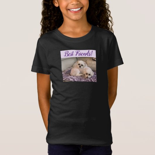 Dogs Photo Cute Maltese en Shih Tzu T-shirt (Voorkant)