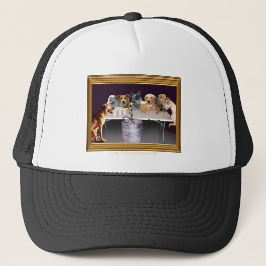 Dogs Play Beer Pong Trucker Pet (Voorkant)