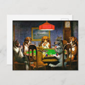 Dogs Playing Poker Briefkaart (Voorkant / Achterkant)