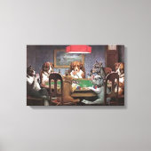 Dogs Playing Poker Canvas Afdruk (Voorkant)