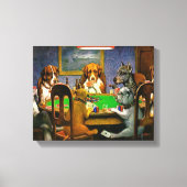 Dogs Playing Poker Canvas Afdruk (Voorkant)