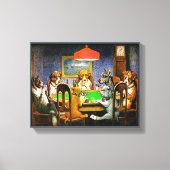 Dogs Playing Poker Canvas Afdruk (Voorkant)