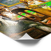 Dogs Playing Poker Foto Afdruk (Hoek)