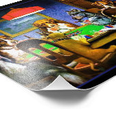 Dogs Playing Poker Foto Afdruk (Hoek)