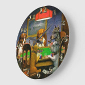 Dogs Playing Poker Grote Klok (Hoek)