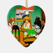 Dogs Playing Poker Keramisch Ornament (Rechts)