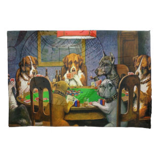 Dogs Playing Poker Kussensloop