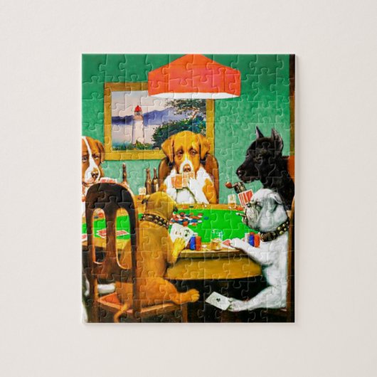 Dogs Playing Poker Legpuzzel (Verticaal)