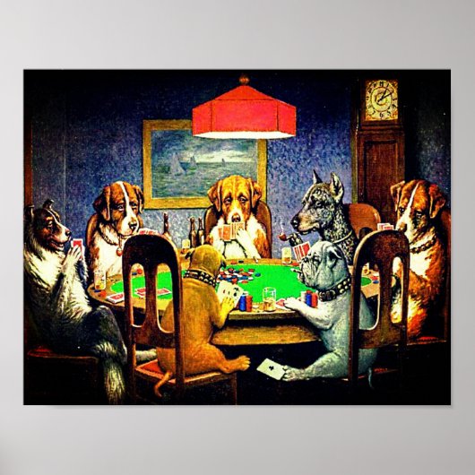 Dogs Playing Poker Poster (Voorkant)