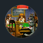 Dogs Playing Poker Ronde Button 7,6 Cm<br><div class="desc">Dogs playing poker,  famous painting by C.M. Coolidge,  1903.</div>