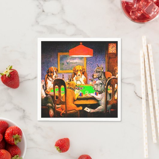 Dogs Playing Poker Servetten (Insitu)