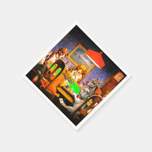 Dogs Playing Poker Servetten