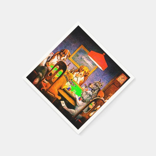 Dogs Playing Poker Servetten (Hoek)