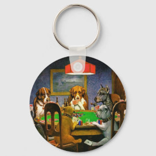 Dogs Playing Poker Sleutelhanger