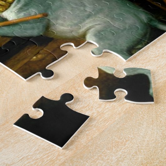 Dogs Playing Snooker Billiards Fun Spoof Legpuzzel (Zijkant)