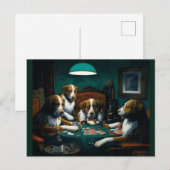 Dogs' Poker Game Briefkaart (Voorkant / Achterkant)