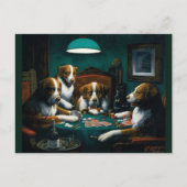 Dogs' Poker Game Briefkaart (Voorkant)