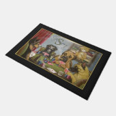 Dogs poker-spellen deurmat (Schuin)
