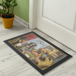 Dogs poker-spellen deurmat