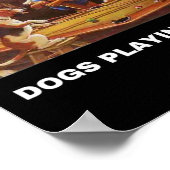 Dogs Pool Art Work Puppy Snooker Pocket Poster (Hoek)