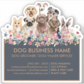 Dogs Pug Greyhound Corgi Aussie Frenchie Poodle Sticker (Voorkant)
