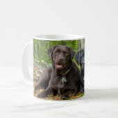 Dogs Puppies Black Lab Chocolate Labrador Retrive Koffiemok (Voorkant links)