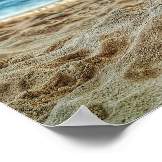 Dog's Relaxing Day in the Beach, Ocean Sand & Sun Poster (Hoek)