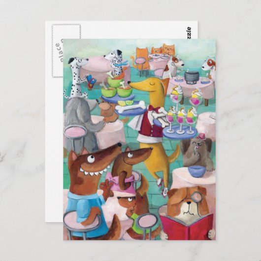 Dogs Restaurant Briefkaart (Voorkant / Achterkant)