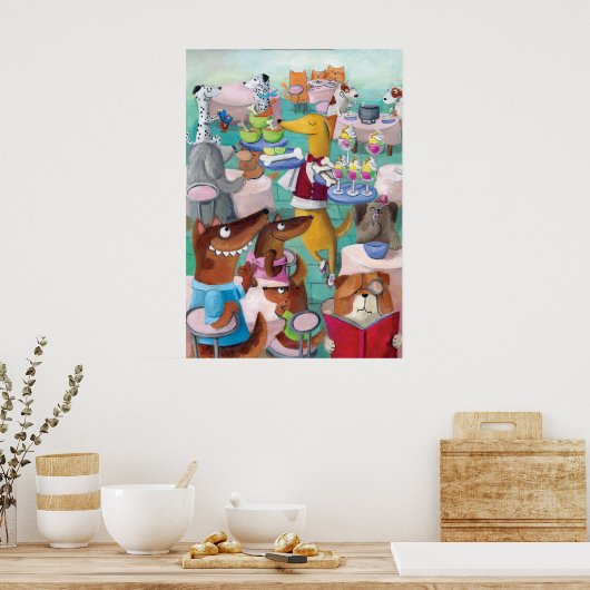Dogs Restaurant Poster (Keuken)