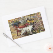  Dogs Setter Trio Rechthoekige Sticker (Envelop)