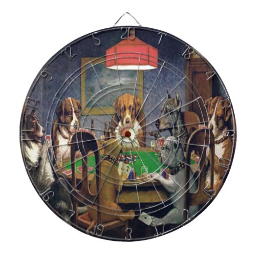 Dogs-speelpokerdartboard Dartbord (Voorkant)