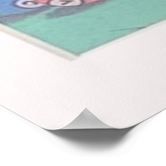 Dogs Spelen Biljart Poster (Hoek)