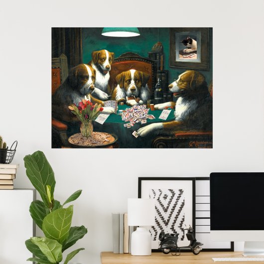 Dogs Speling Mah Jongg Poster (Thuiskantoor)