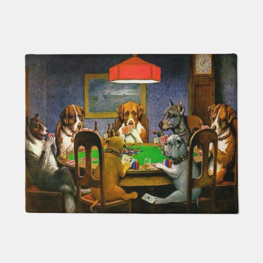 Dogs Spelling Poker Deurmat (Voorkant)