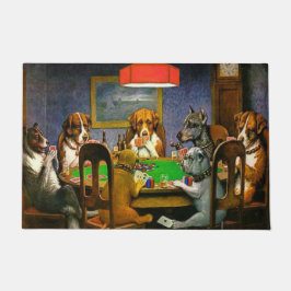 Dogs Spelling Poker Deurmat