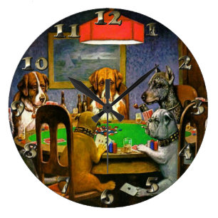 Dogs Spelling Poker Grote Klok