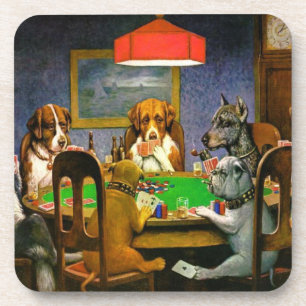 Dogs Spelling Poker Onderzetter